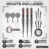 Winmau Fornax Switch Darts - Stahlspitze - 90% Tungsten - Verjüngt