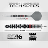 Winmau Fornax Switch Darts - Stahlspitze - 90% Tungsten - Verjüngt