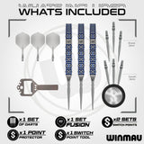 Winmau Lunaris Switch Darts - Stahlspitze - 90% Tungsten - Parallel