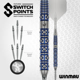 Winmau Lunaris Switch Darts - Stahlspitze - 90% Tungsten - Parallel