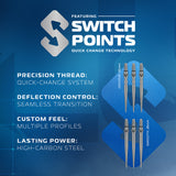 Winmau Lunaris Switch Darts - Stahlspitze - 90% Tungsten - Verjüngt