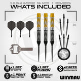 Winmau Exion Switch Darts - Stahlspitze - 90% Tungsten - Parallel