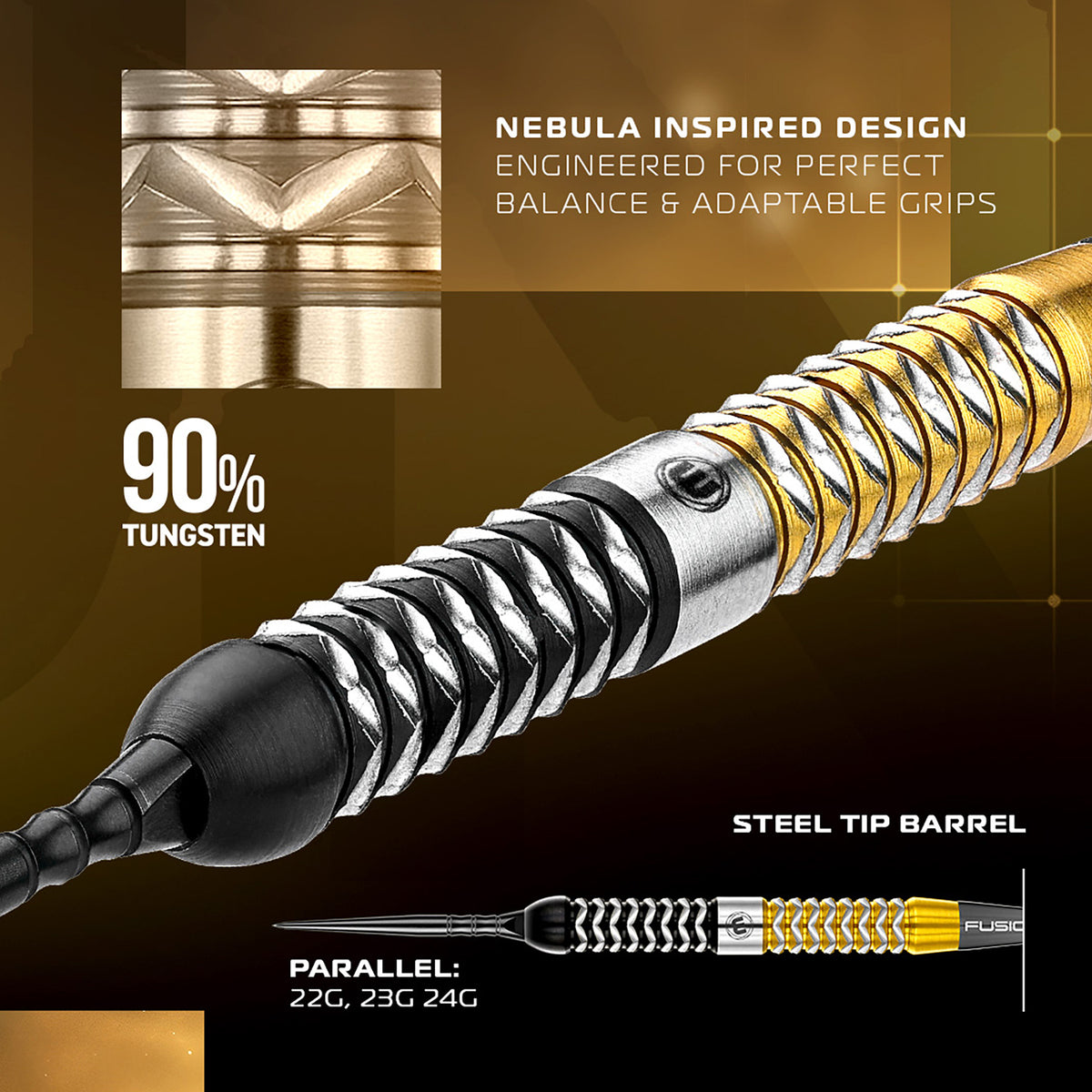 Winmau Exion Switch Darts - Stahlspitze - 90% Tungsten - Parallel