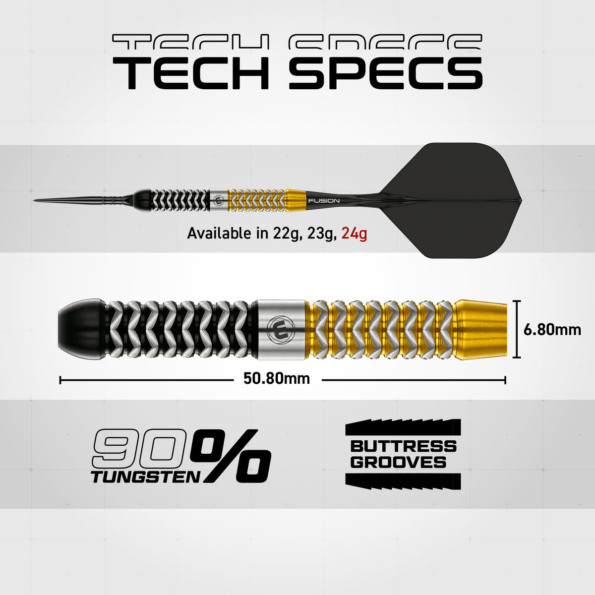 Winmau Exion Switch Darts - Stahlspitze - 90% Tungsten - Parallel