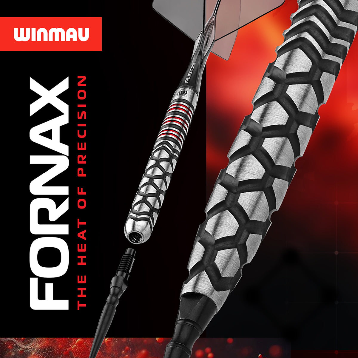 Winmau Fornax Switch Darts - Stahlspitze - 90% Tungsten - Parallel