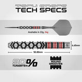 Winmau Fornax Switch Darts - Stahlspitze - 90% Tungsten - Parallel