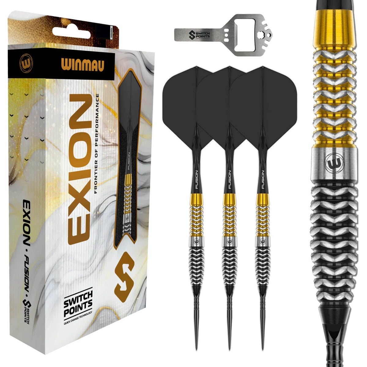 Winmau Exion Switch Darts - Stahlspitze - 90% Tungsten - Torpedo