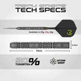 Winmau Michael van Gerwen Switch Darts - Stahlspitze - 90% Tungsten - Signature