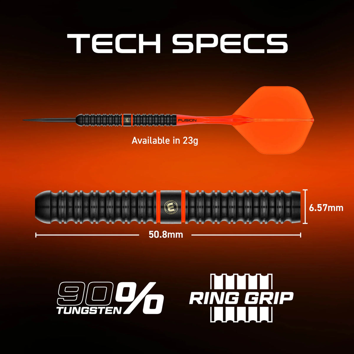 Winmau Emma Paton Darts - Stahlspitze - 90% Tungsten - 23g