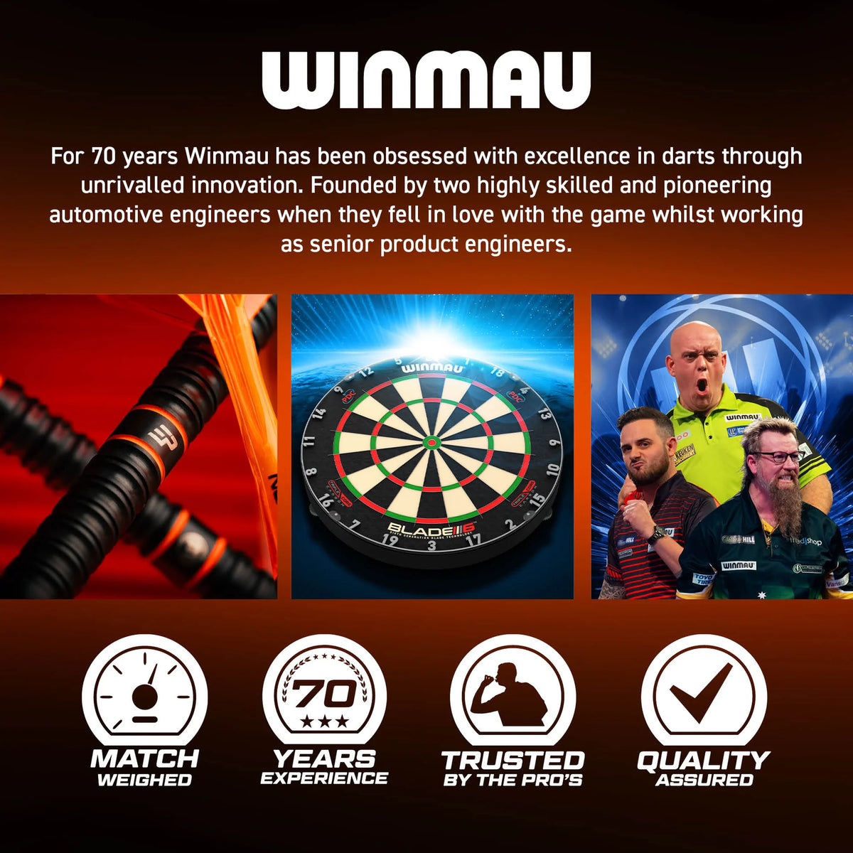Winmau Emma Paton Darts - Stahlspitze - 90% Tungsten - 23g
