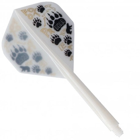 *Condor Dart Flights - Standard - Footprint Bear - White & Black