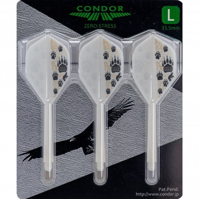 *Condor Dart Flights - Standard - Footprint Bear - White & Black