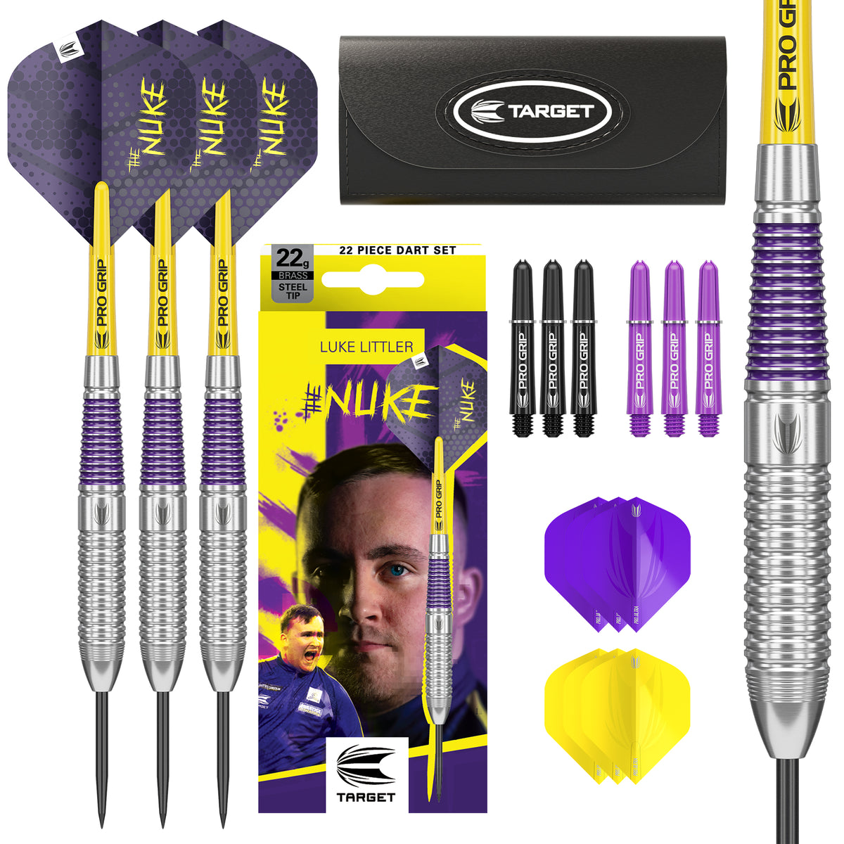 Target Luke Littler Darts - Stahlspitze - Messing