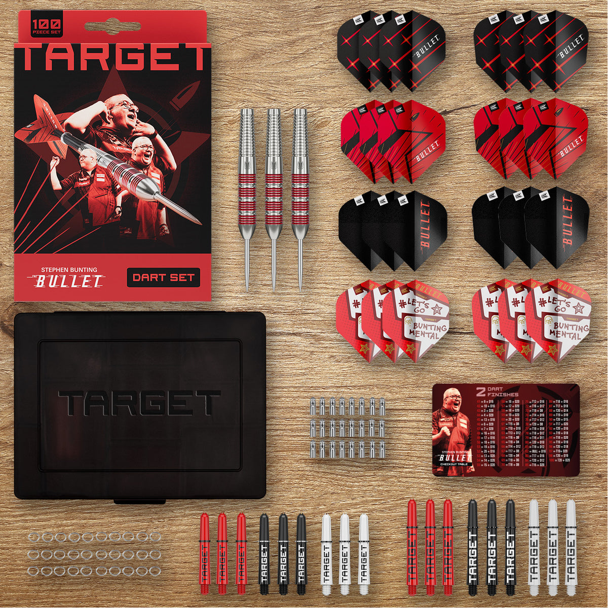 Target Stephen Bunting Darts - 100-teiliges Zubehörset