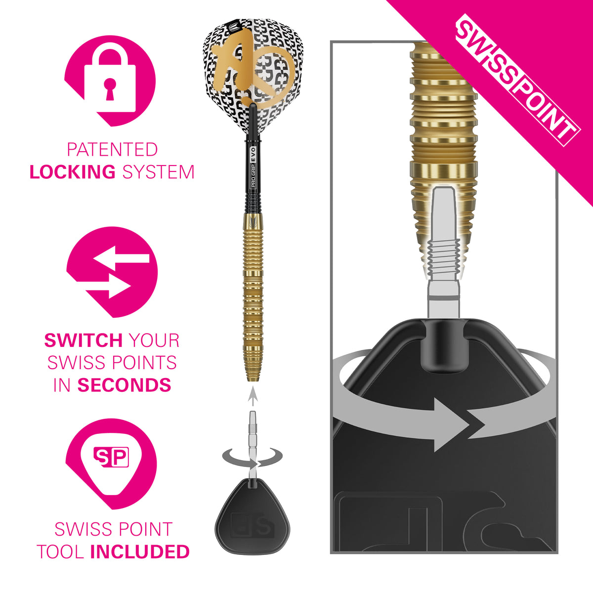 Target Bolide Envy Darts - Stahlspitze - 90% Tungsten - 01