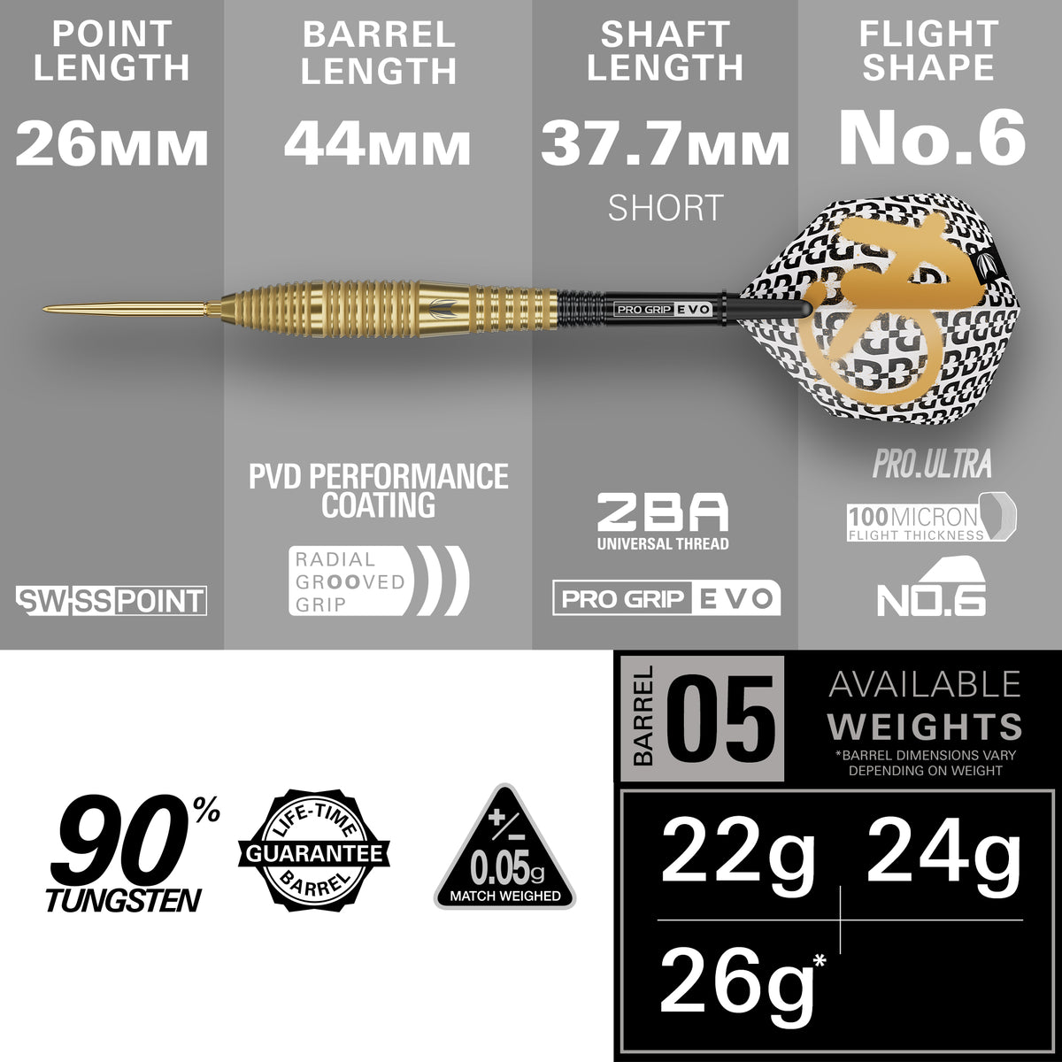 Target Bolide Envy Darts - Stahlspitze - 90% Tungsten - 05