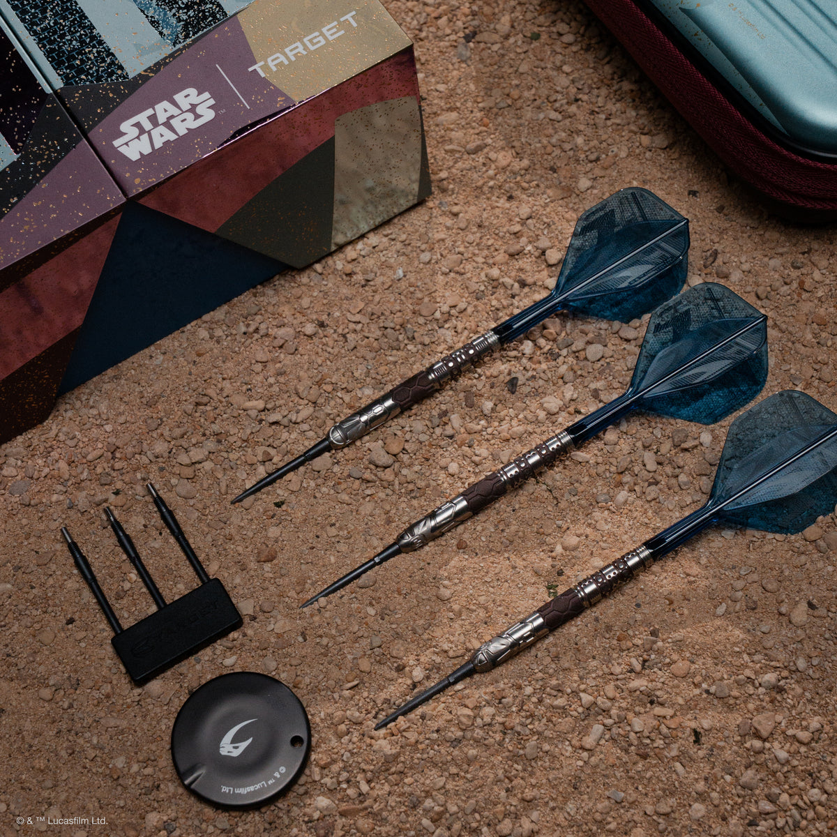 Target Star Wars Darts - Stahlspitze - 95% Tungsten - Der Mandalorianer