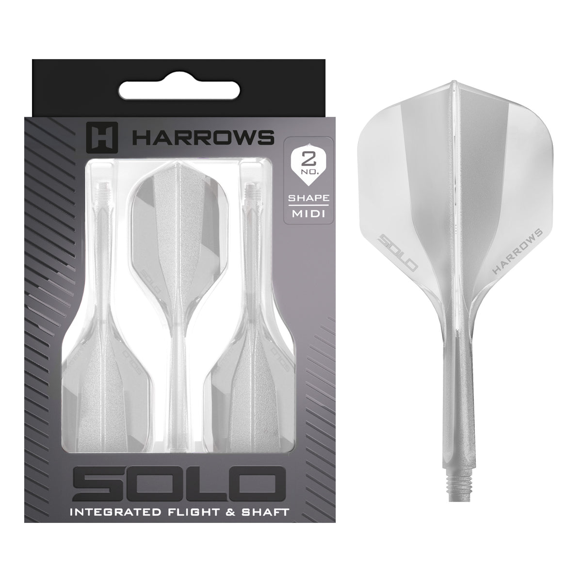 Harrows Solo 2 Dart Flights - Formgepresster Schaft & Flight