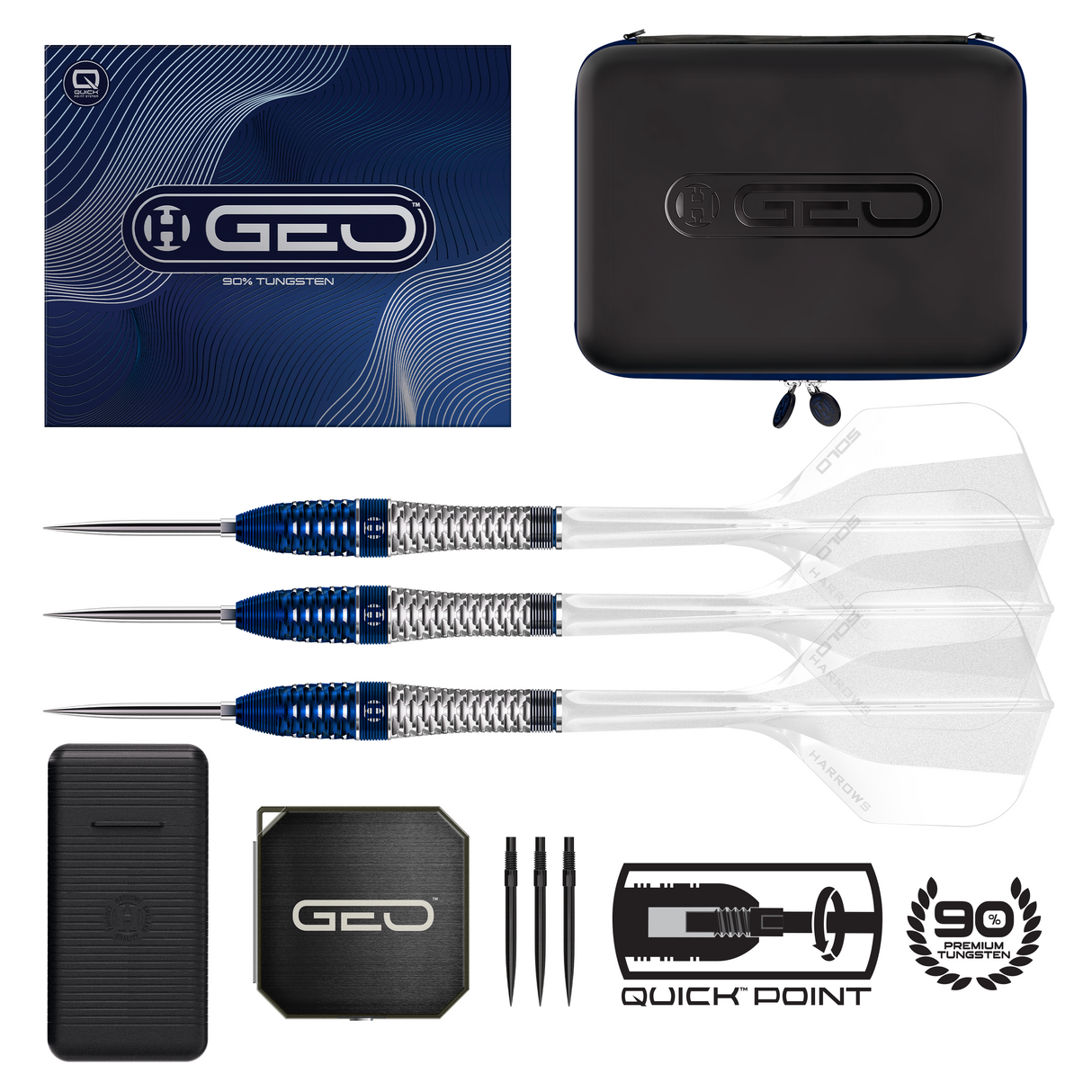 Harrows Geo Darts - Stahlspitze - 90% Tungsten - Geo 03