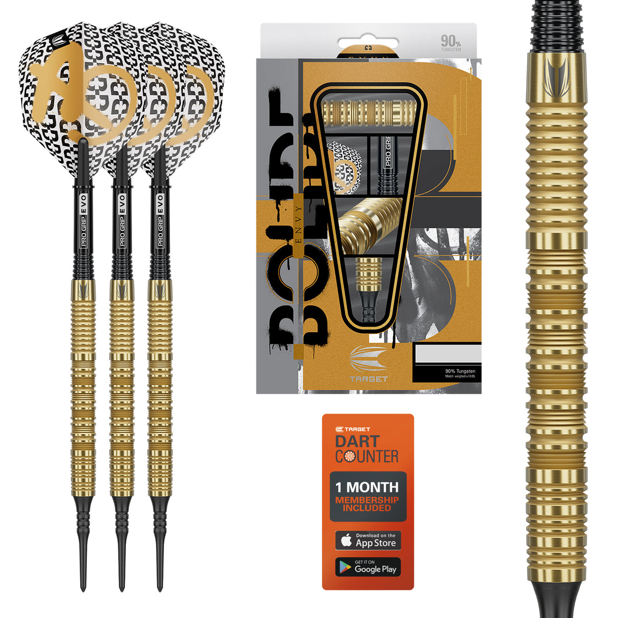 Target Bolide Envy Darts - Welche Spitze - 90% Tungsten - 10