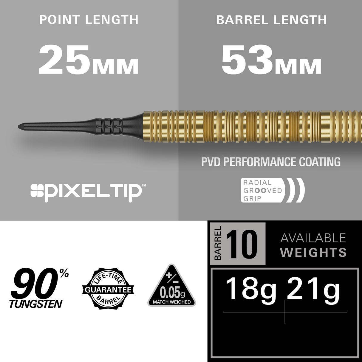 Target Bolide Envy Darts - Welche Spitze - 90% Tungsten - 10