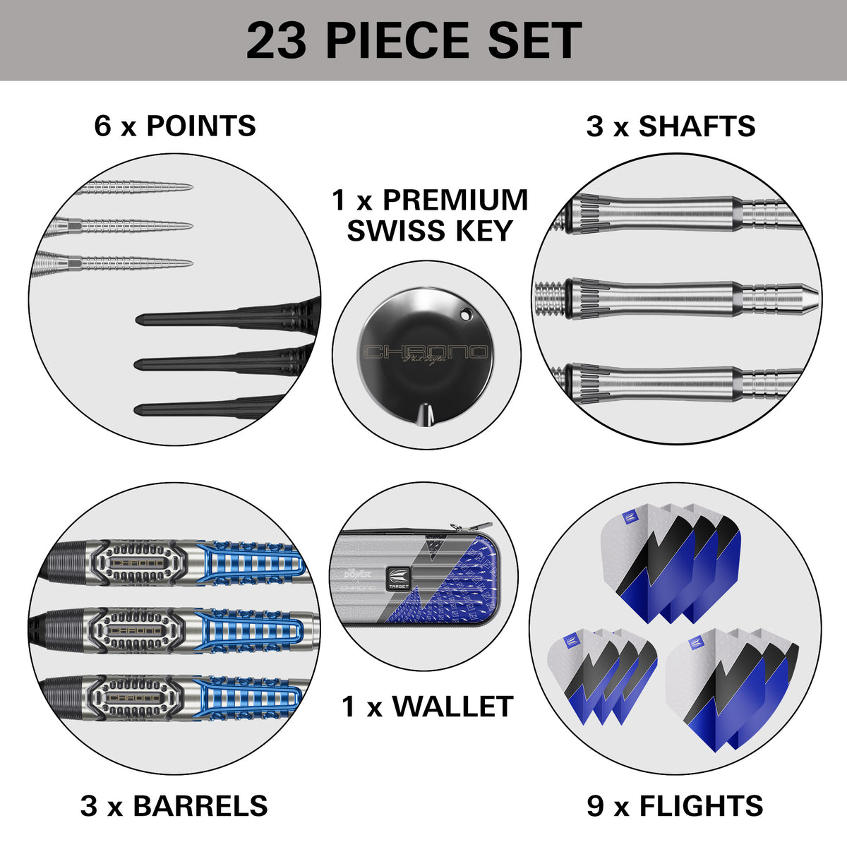 Target Phil Taylor Darts - Welche Spitze - 95% Tungsten - Power Chrono