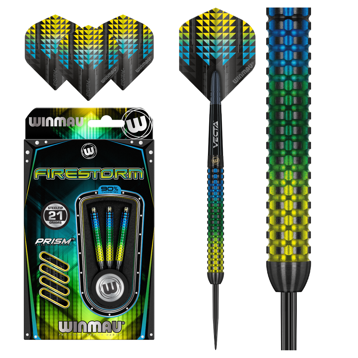 Winmau Firestorm Darts - Stahlspitze - 90% Tungsten