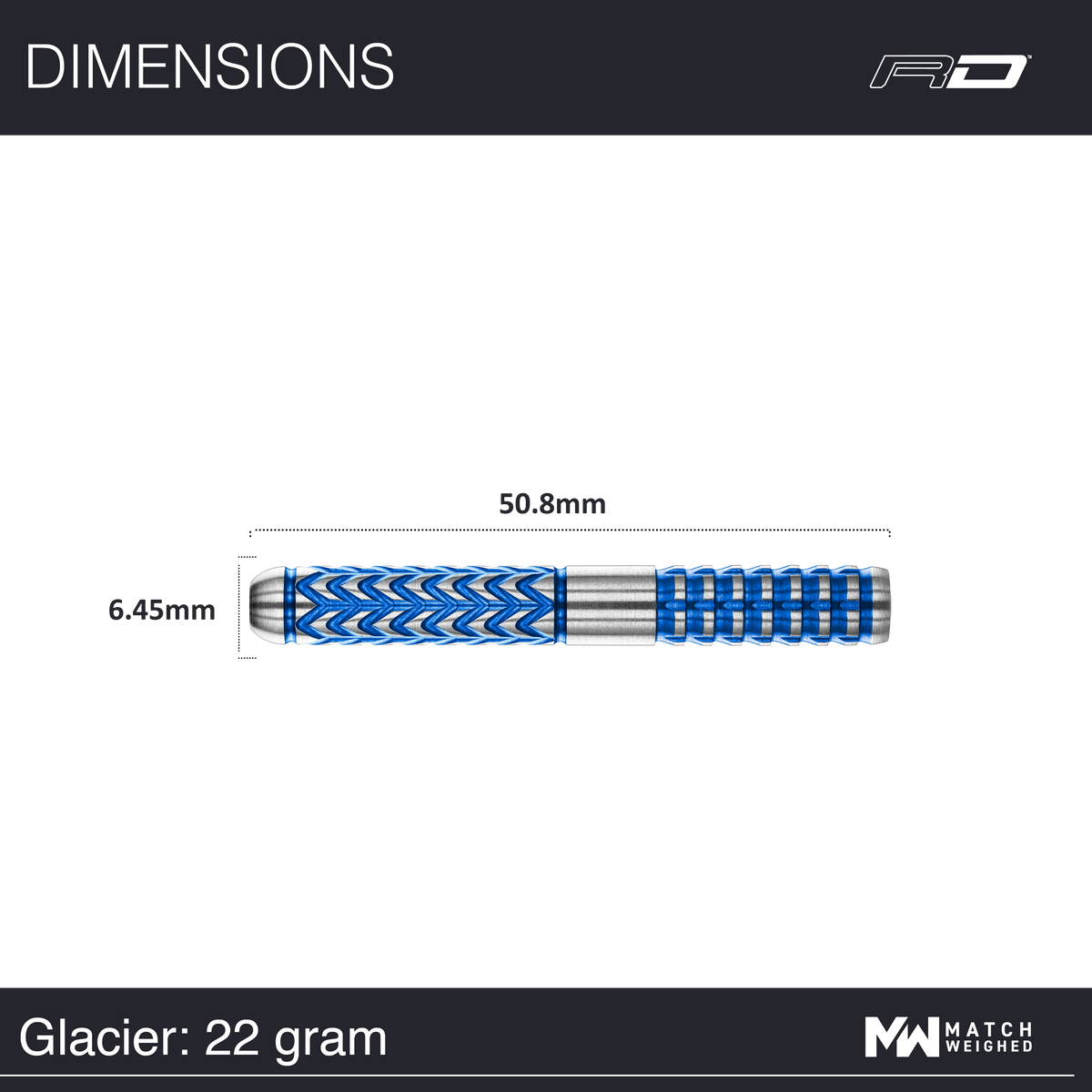 Red Dragon Gerwyn Price Darts - Stahlspitze - 90% Tungsten - Gletscher