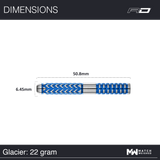 Red Dragon Gerwyn Price Darts - Stahlspitze - 90% Tungsten - Gletscher