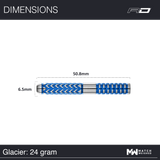 Red Dragon Gerwyn Price Darts - Stahlspitze - 90% Tungsten - Gletscher