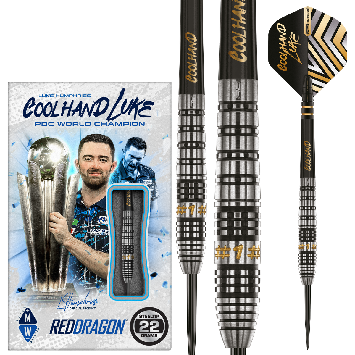Red Dragon Luke Humphries Darts - Stahlspitze - 90% Tungsten - Prestige