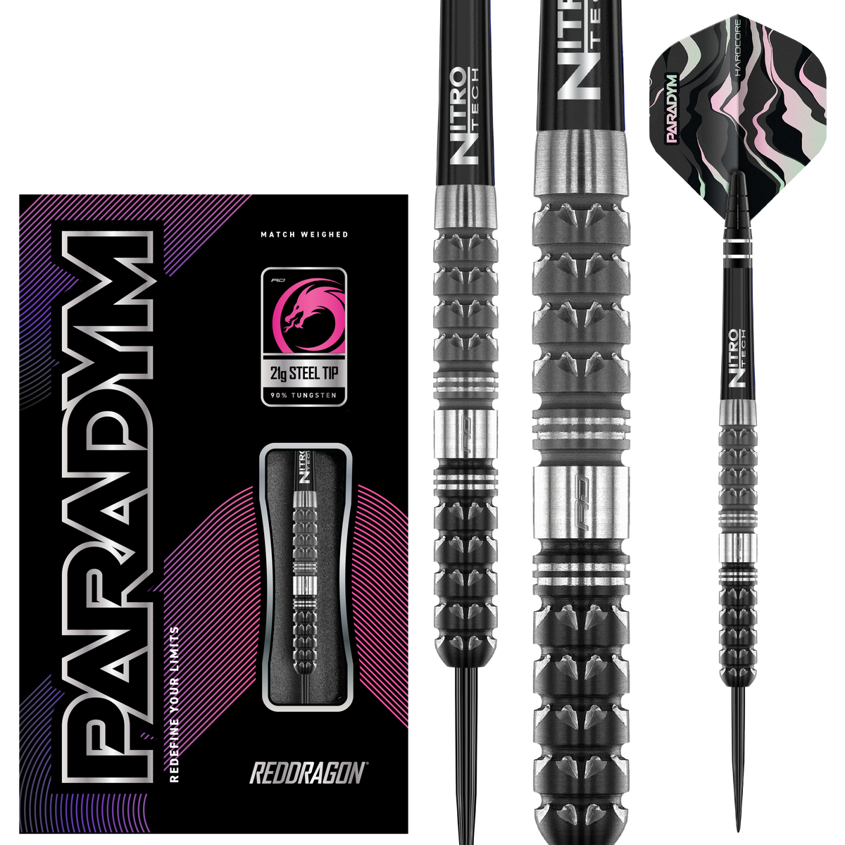 Red Dragon Paradym Darts - Stahlspitze - 90% Tungsten - Parallel