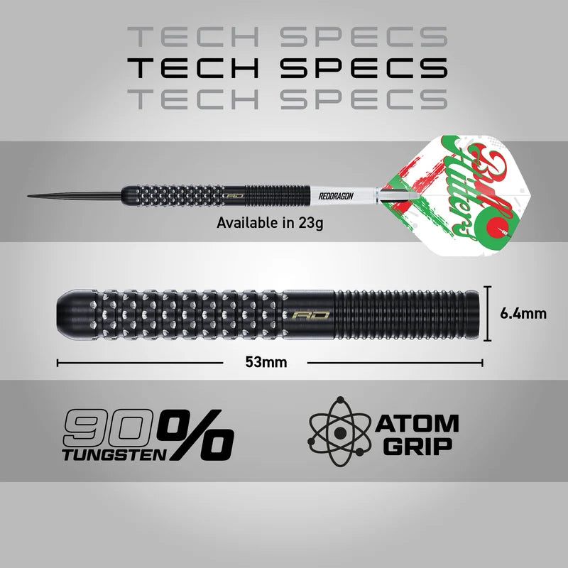 Red Dragon Bullhitters Darts - Stahlspitze - 90% Tungsten