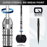 Harrows Supergrip QP Darts - Stahlspitze - 90% Tungsten