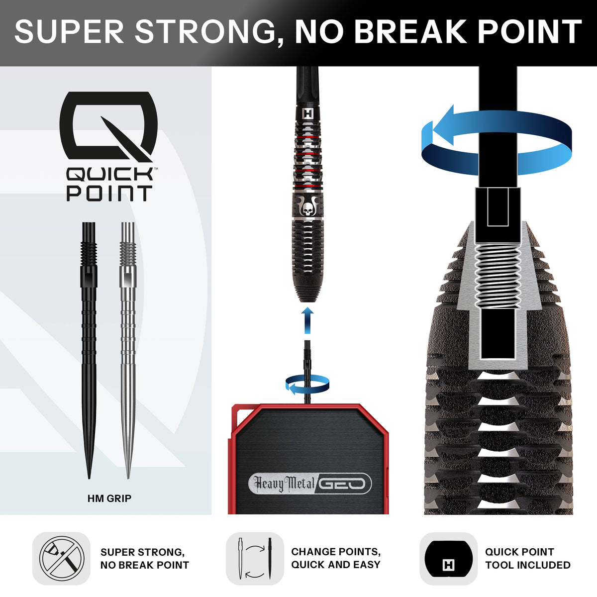 Harrows Ryan Searle Darts - Stahlspitze - 90% Tungsten - Geo