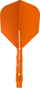 Viper Diamond Core Dart Flights - Moulded Flights & Shaft - Standard - Neon Orange