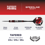 Harrows Ryan Searle Darts - Stahlspitze - Messing - Heavy Metal