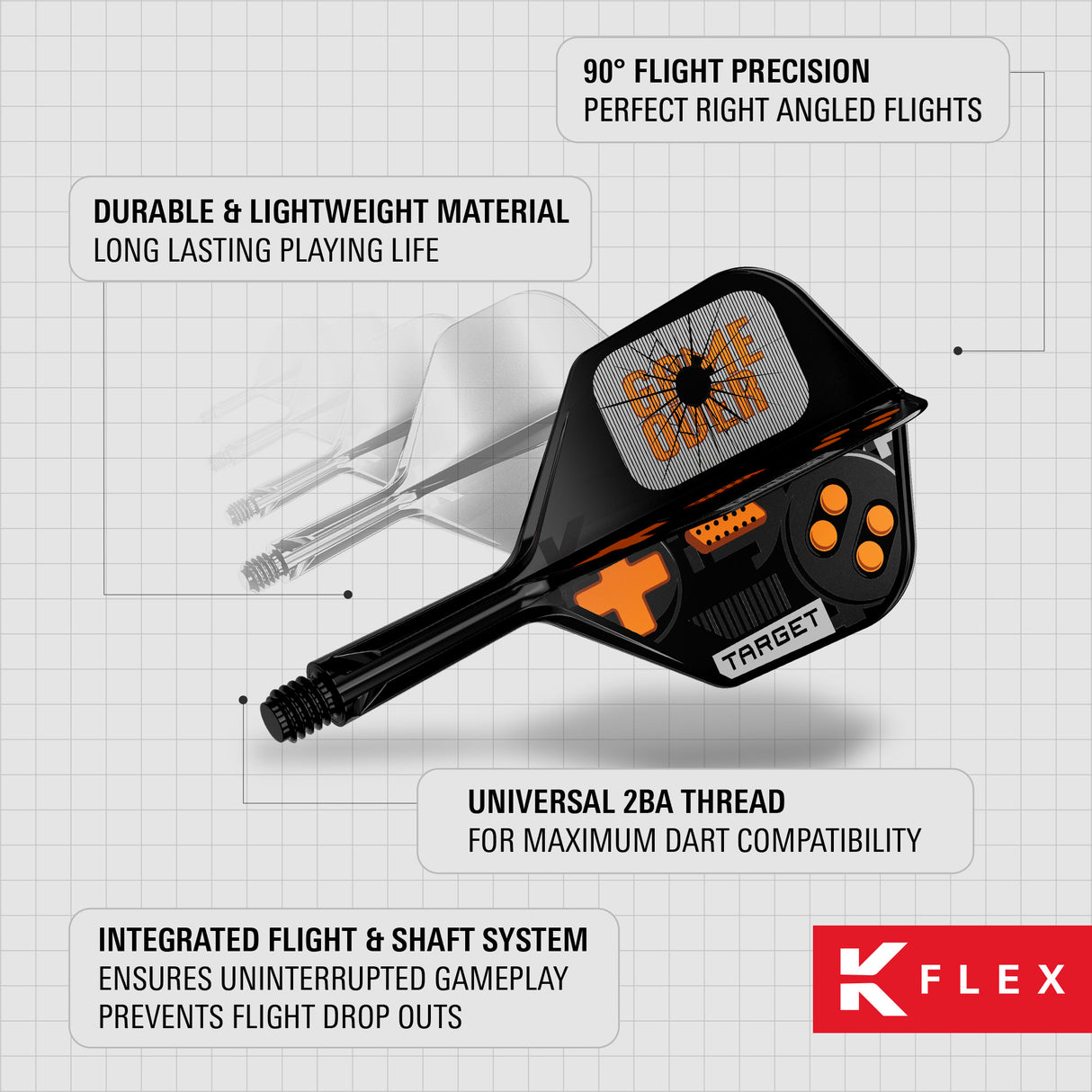 Target K-Flex Dart Flights - Game Over