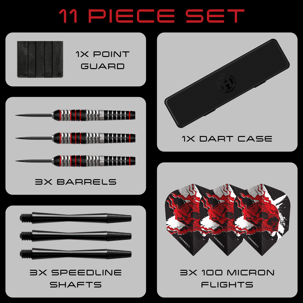 Harrows Ryan Searle Darts - Stahlspitze - Messing - Heavy Metal