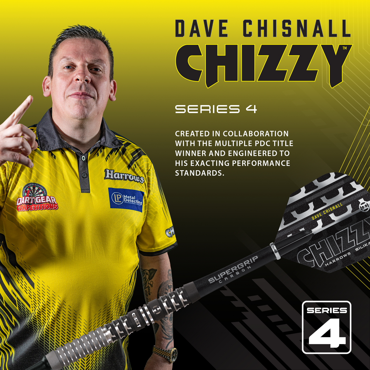 Harrows Dave Chisnall Darts - Welche Spitze - 90% Tungsten - Serie 4