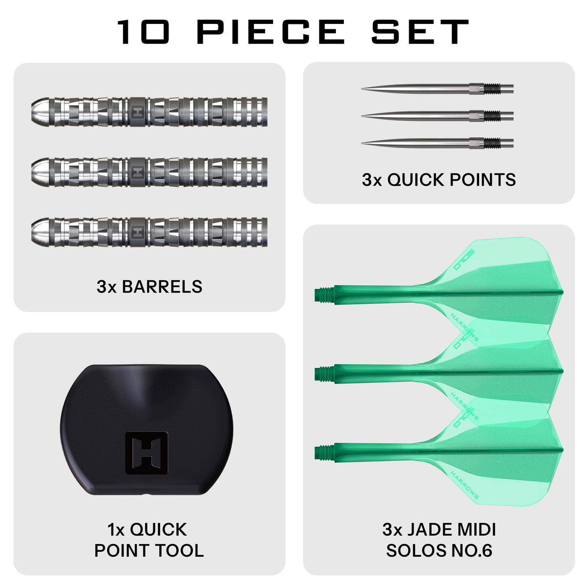 Harrows Torrent Darts - Stahlspitze - 90% Tungsten - Parallel