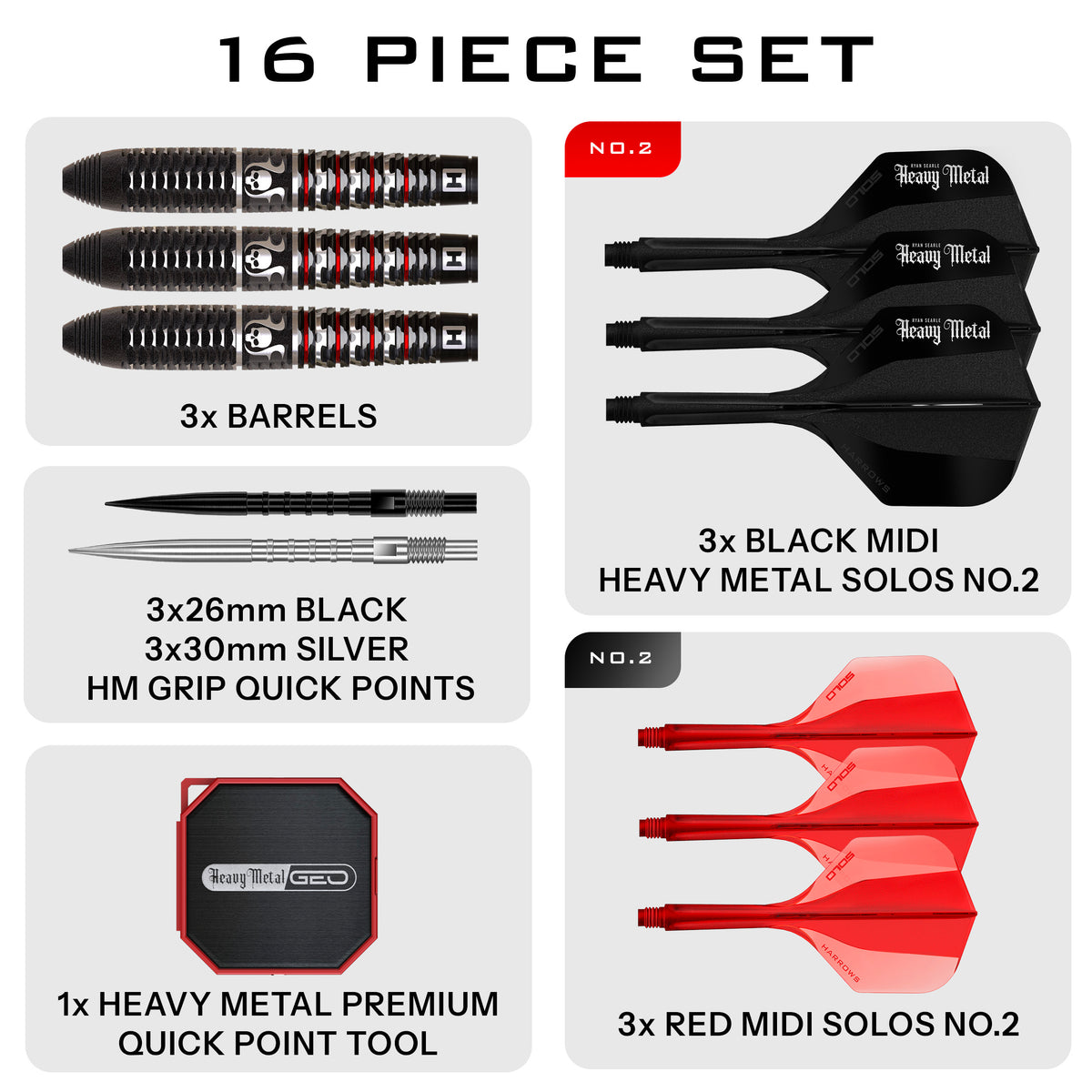 Harrows Ryan Searle Darts - Stahlspitze - 90% Tungsten - Geo