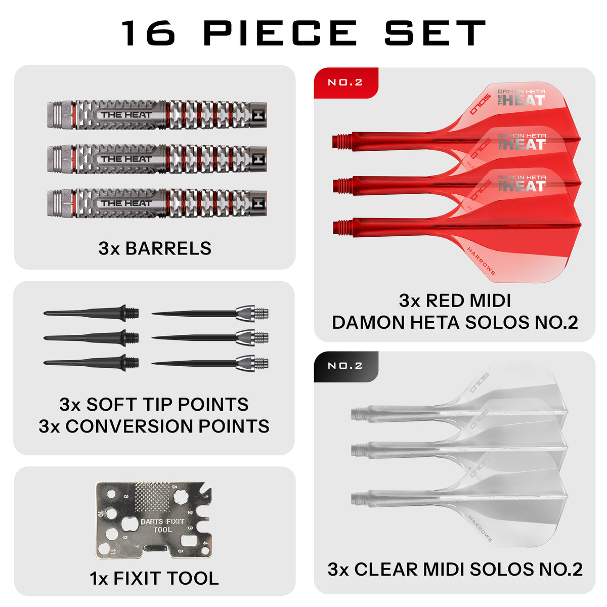 Harrows Damon Heta Darts - Welche Spitze - 90% Tungsten - Geo