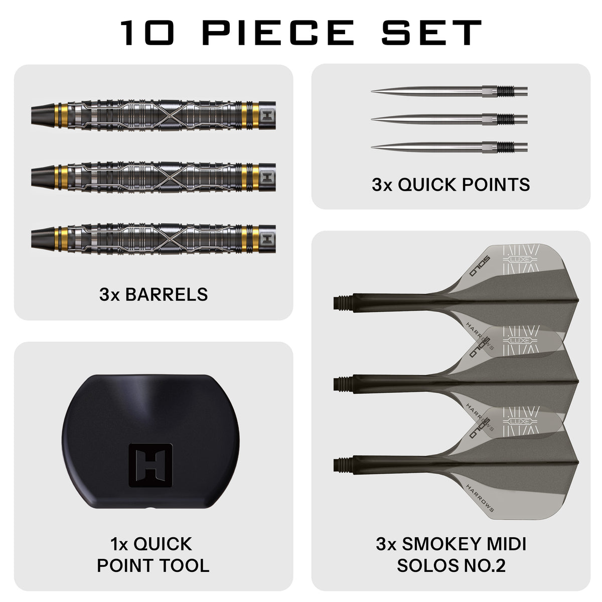 Harrows NX Luxe Darts - Stahlspitze - 90% Tungsten - Verjüngt