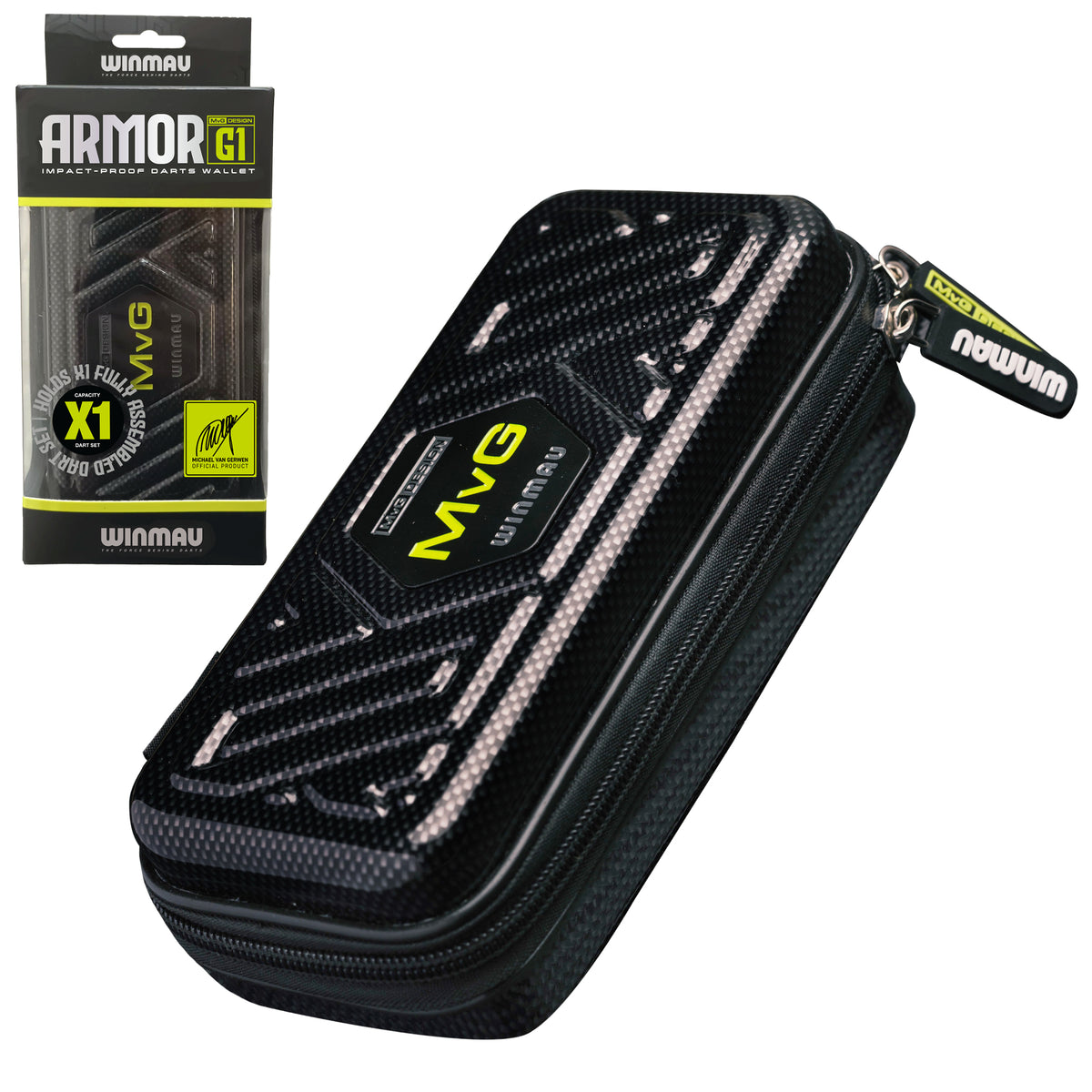 Winmau Armor Darts Case - MVG G1 - Schwarz & Grün