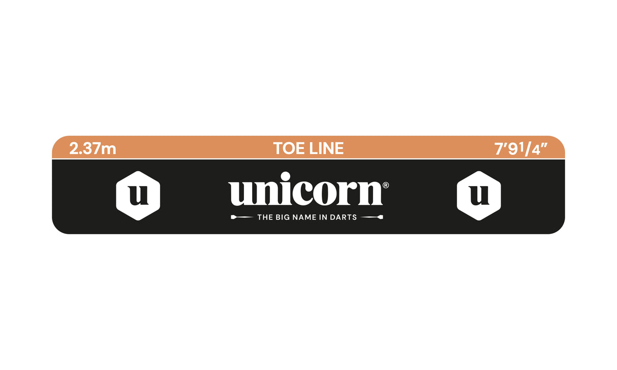 Einhorn-Wurflinie Oche - Zehenlinie - Einhorn-Logo