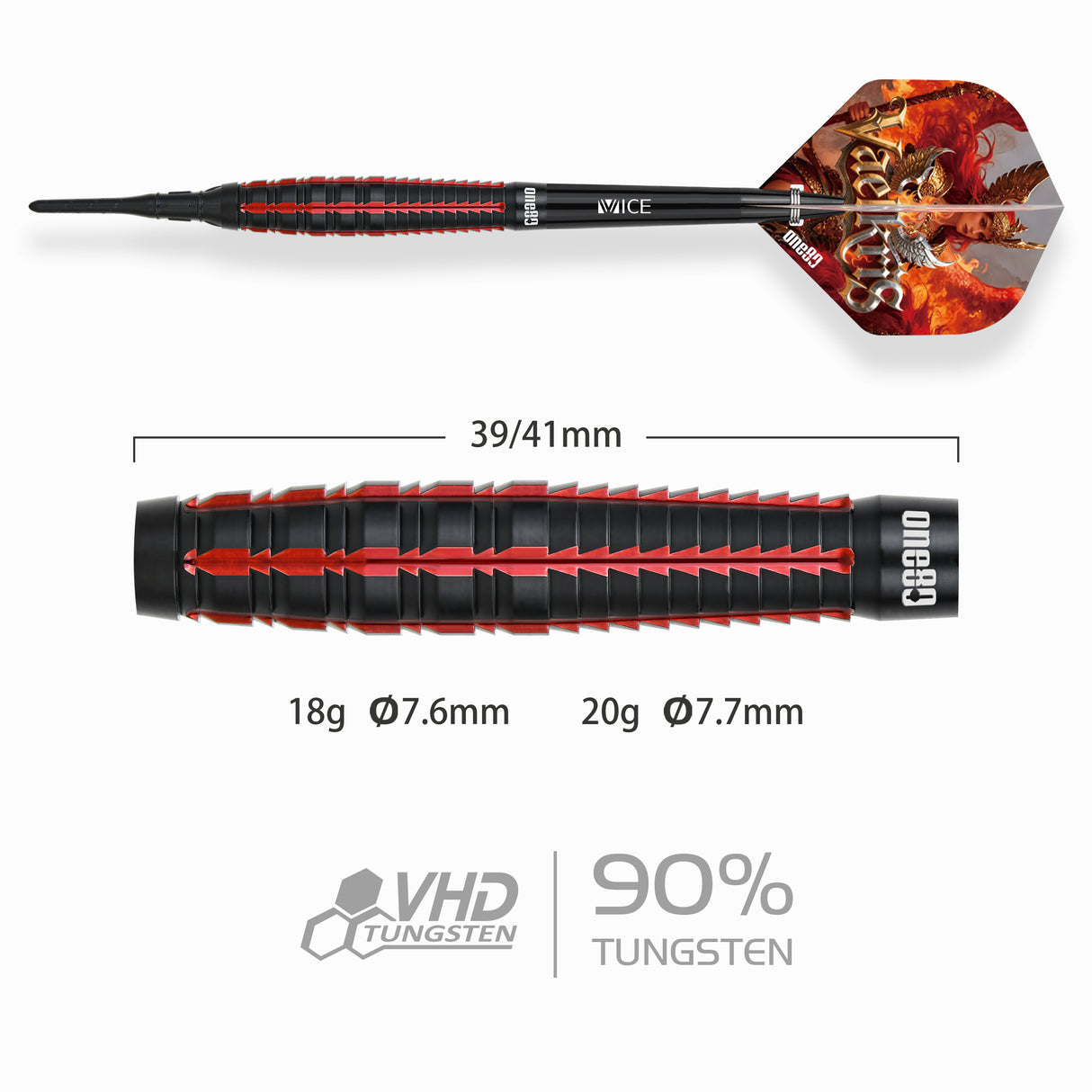 One80 Vaelkris Darts - Welche Spitze - 90% Tungsten - V05