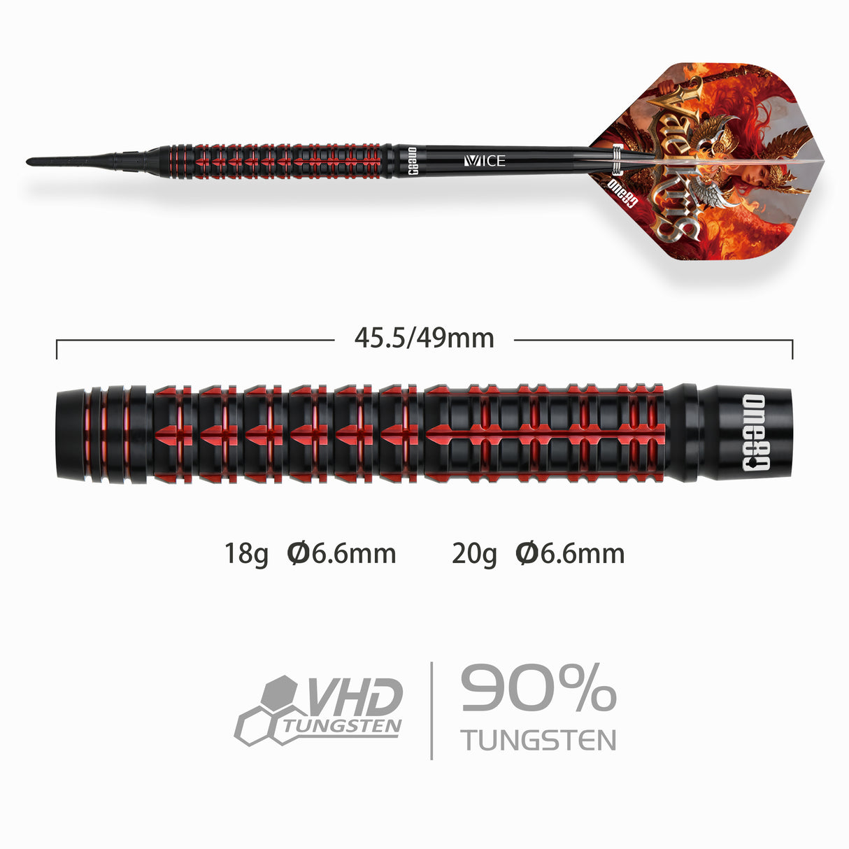 One80 Vaelkris Darts - Welche Spitze - 90% Tungsten - V06