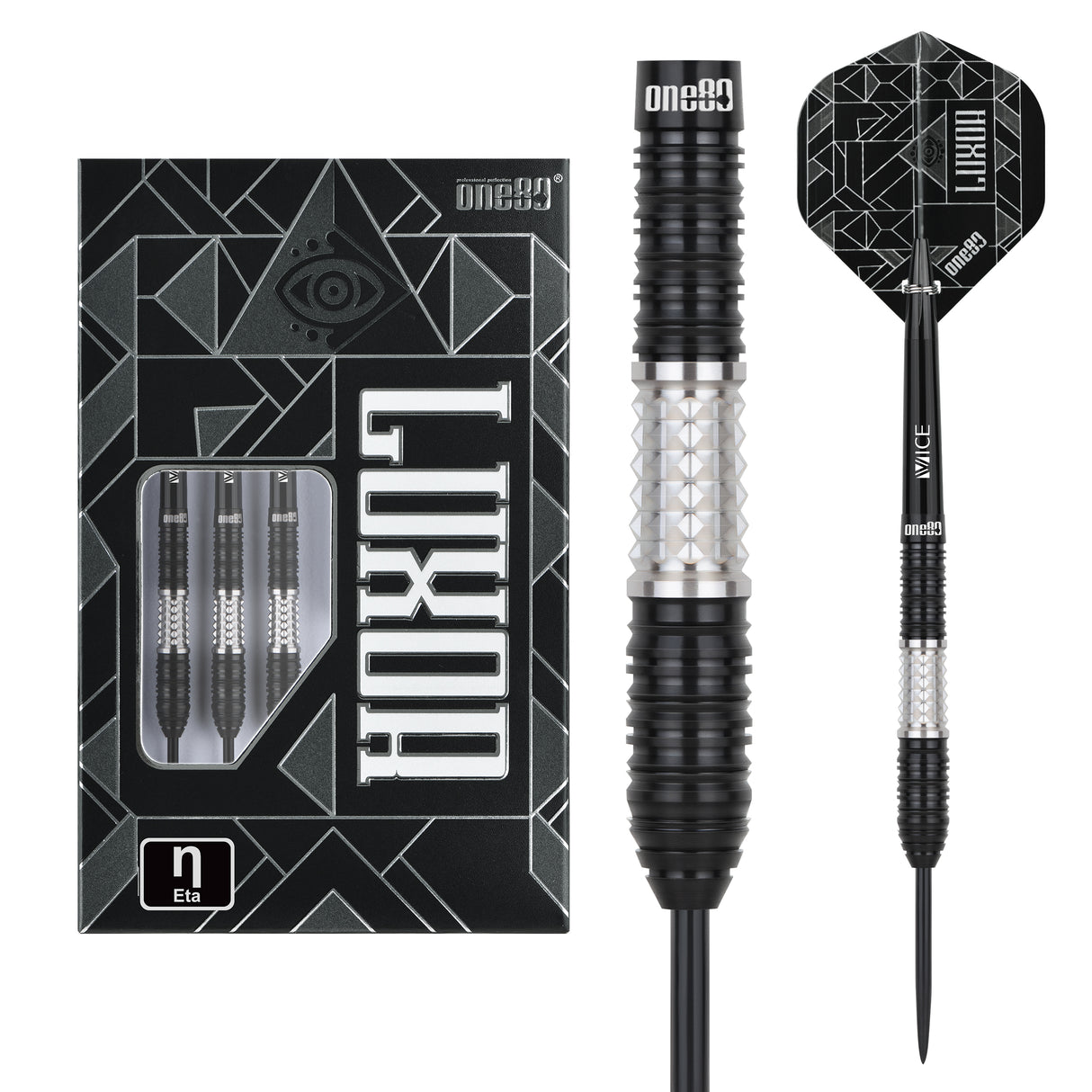 One80 Luxor II Darts - Stahlspitze - 90% Tungsten - Eta