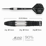 One80 Luxor II Darts - Stahlspitze - 90% Tungsten - Theta